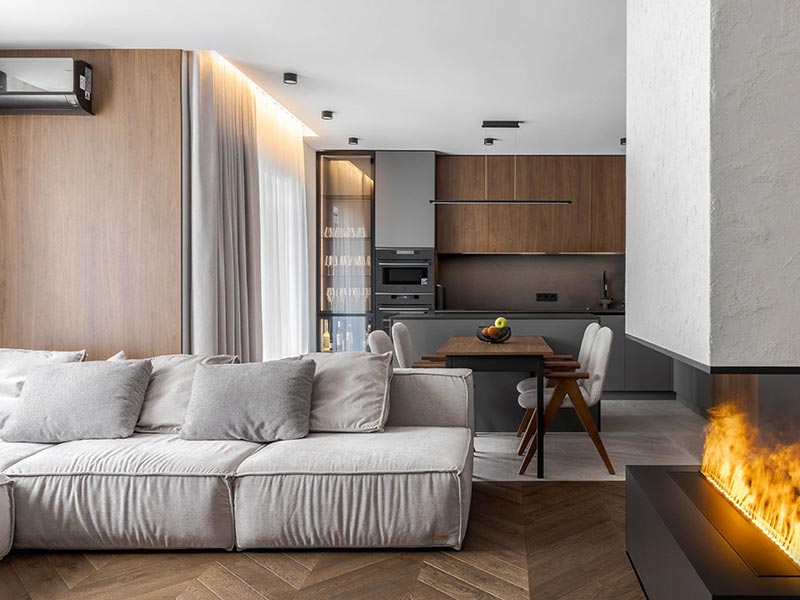 Кухня при дизайнерском ремонте квартиры недорого